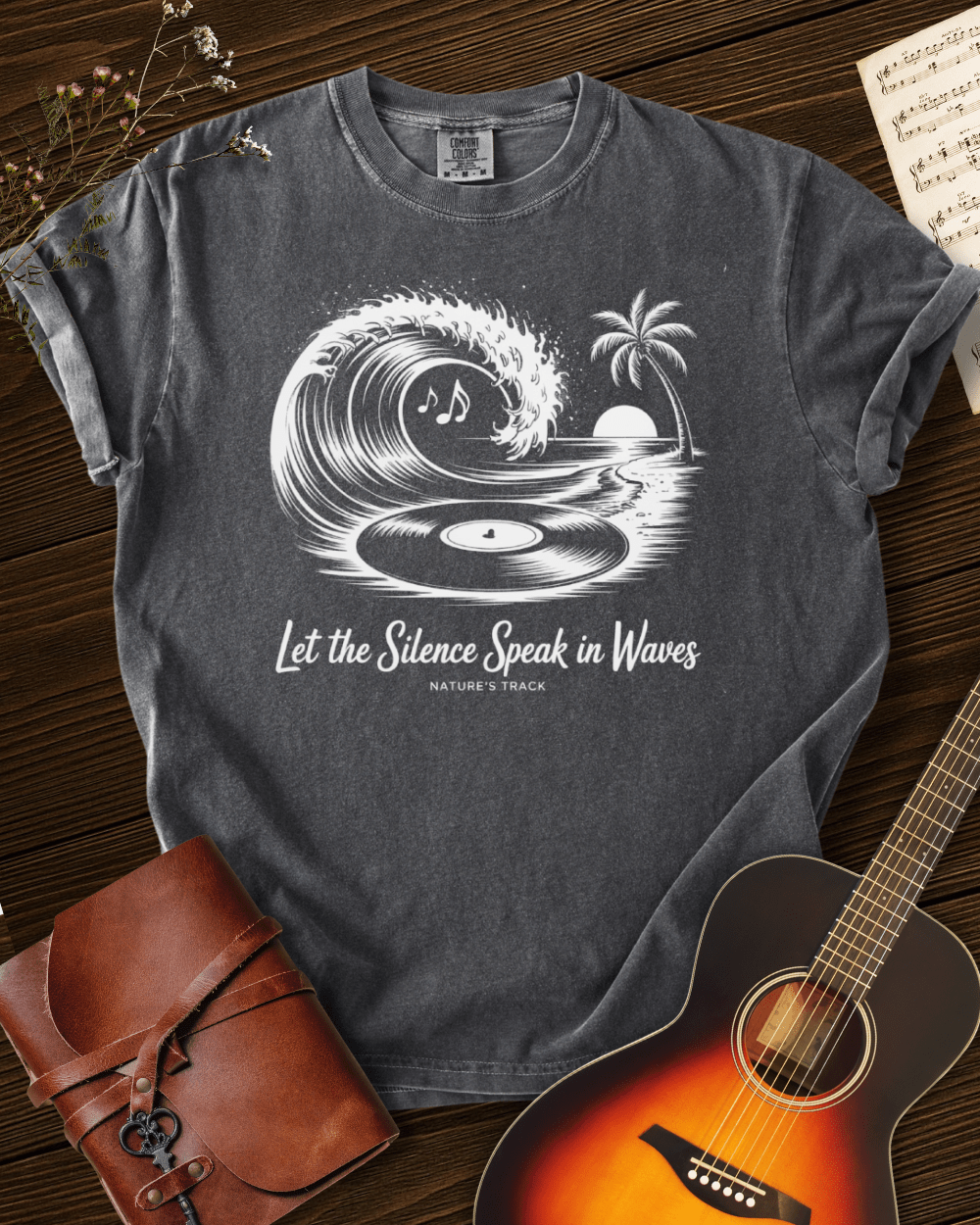 Let Silence Speak in Waves T-shirt Comfort Colors
