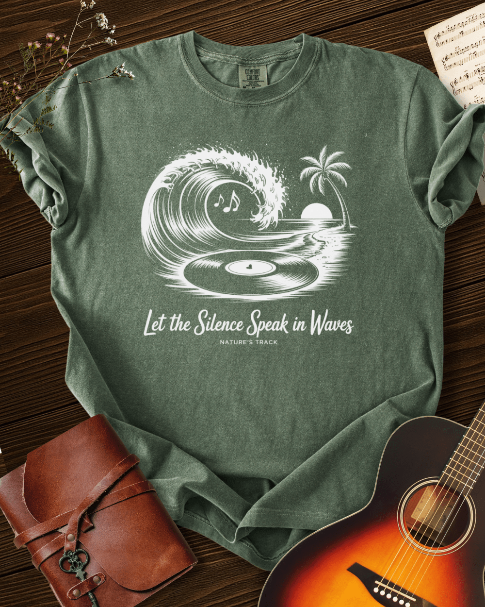 Let Silence Speak in Waves T-shirt Comfort Colors