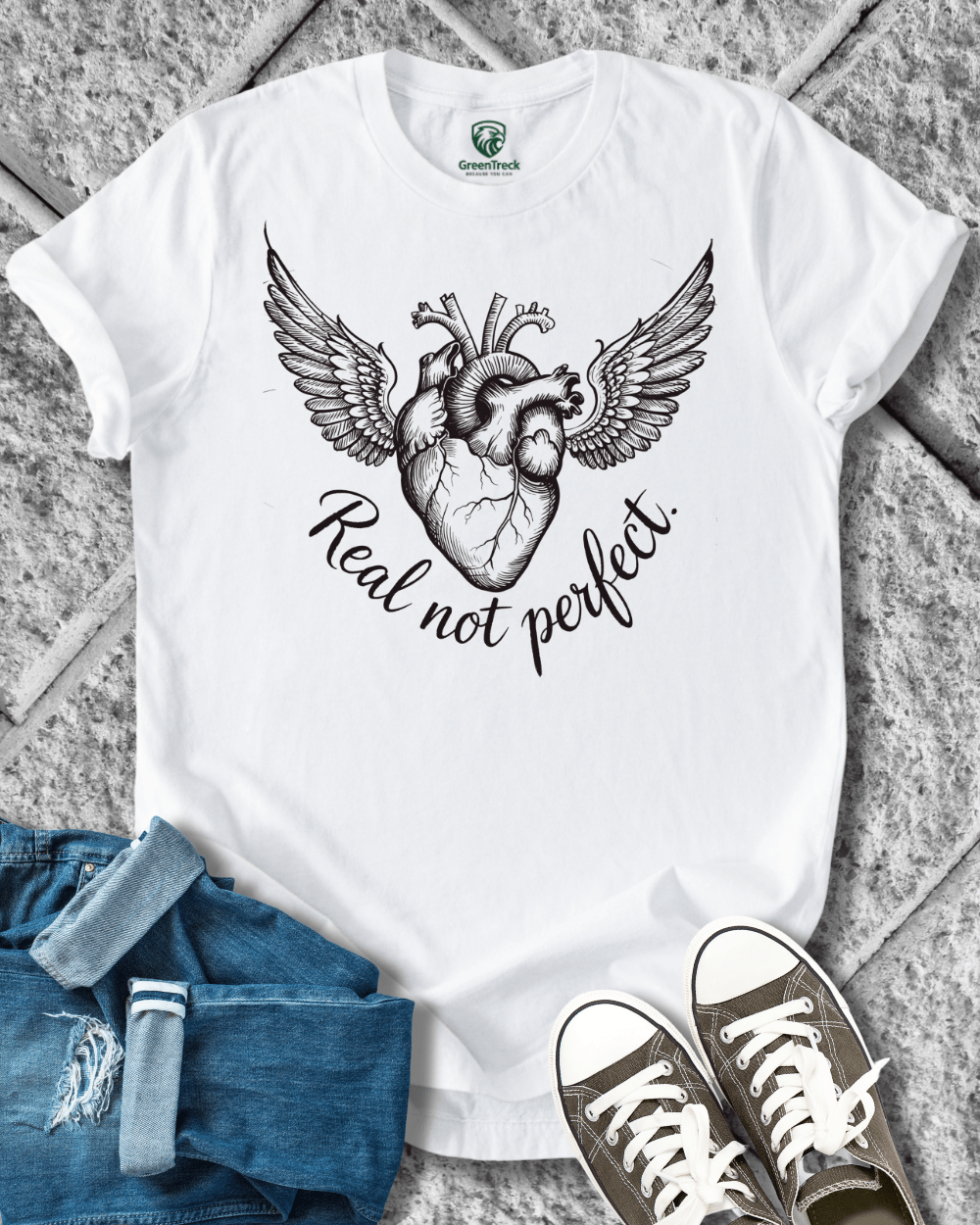 Real Not Perfect-Hand Drawn Tee