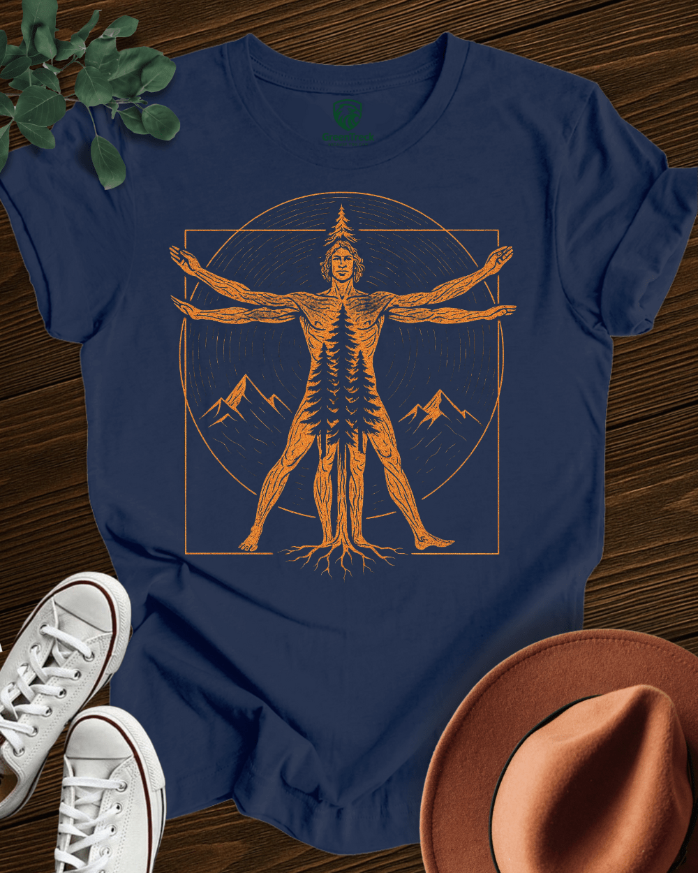 Vitruvian Forest Man Tee