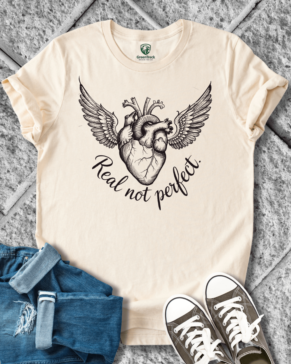 Real Not Perfect-Hand Drawn Tee