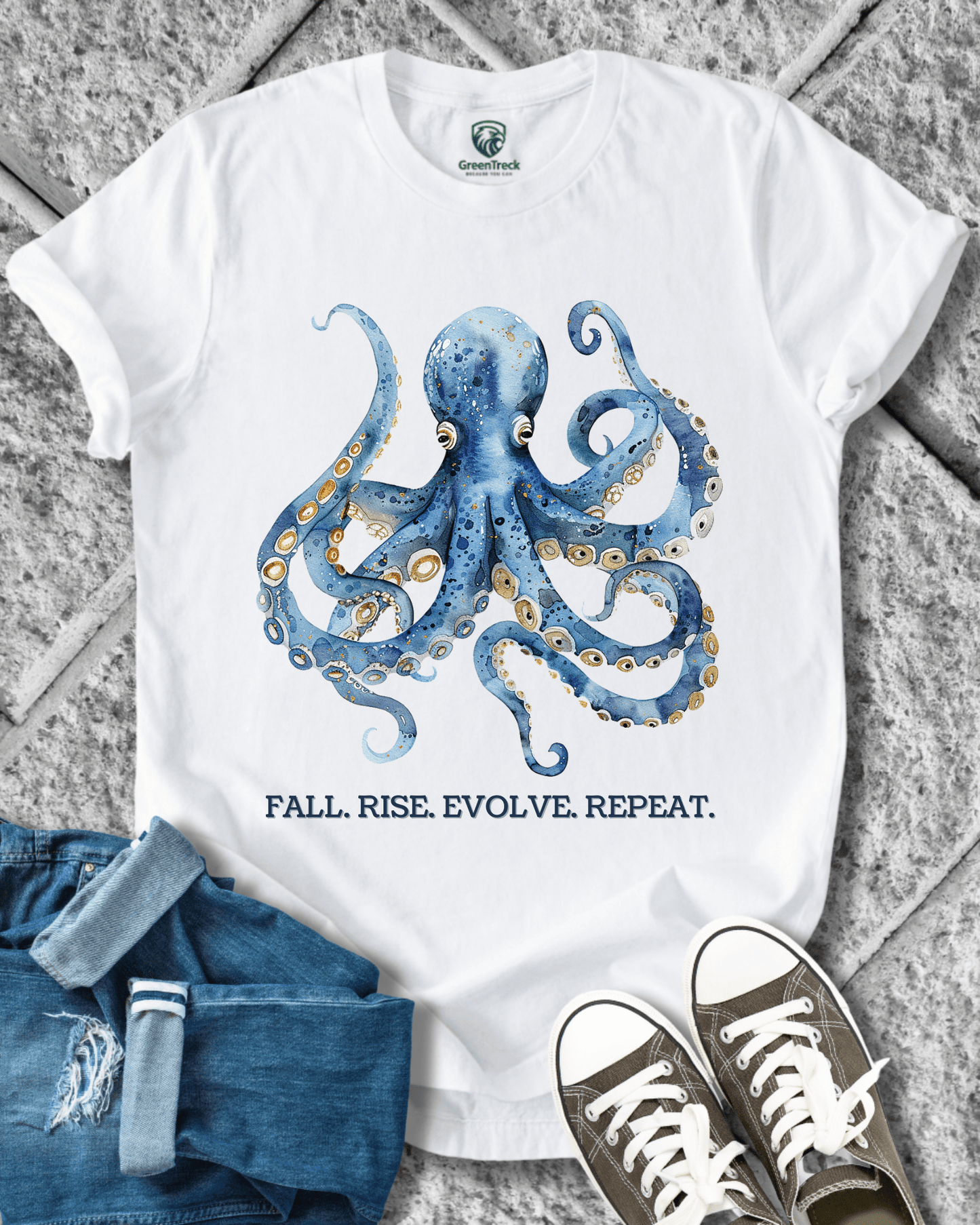 Fall. Rise. Evolve Repeat. Tee