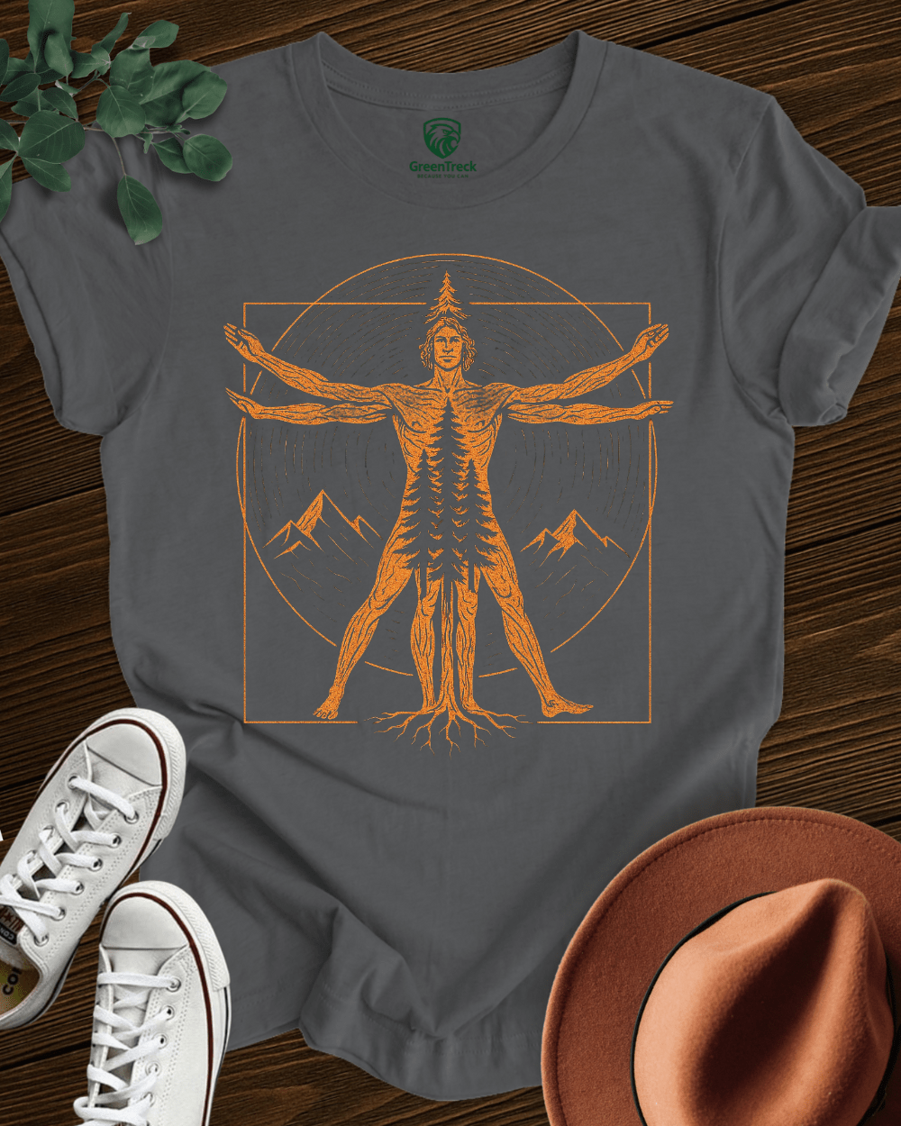 Vitruvian Forest Man Tee