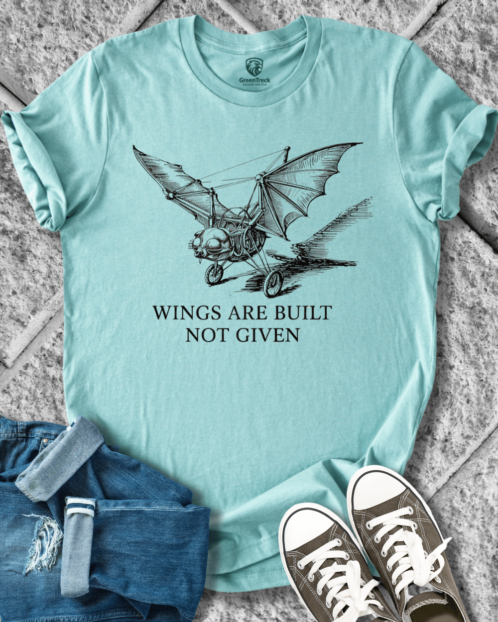 Wings Are Built-Hand Drawn Tee