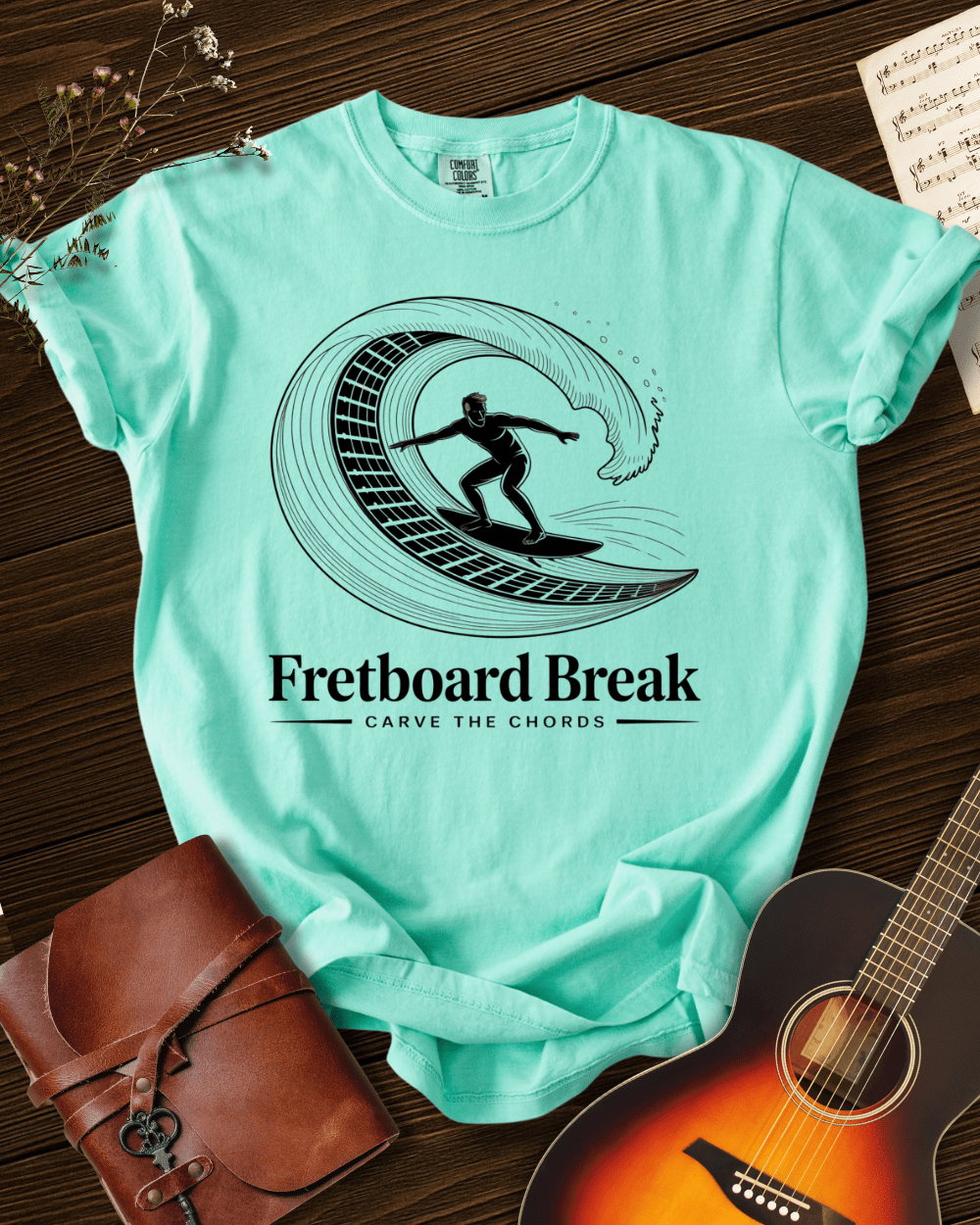 Fretboard Break T-shirt Comfort Colors
