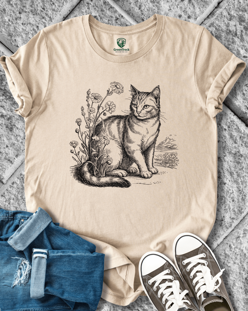 Aware-Hand Drawn Tee