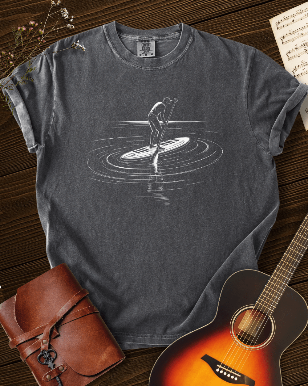 Paddleboard Piano T-shirt Comfort Colors