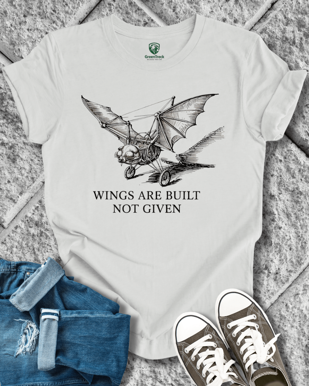 Wings Are Built-Hand Drawn Tee
