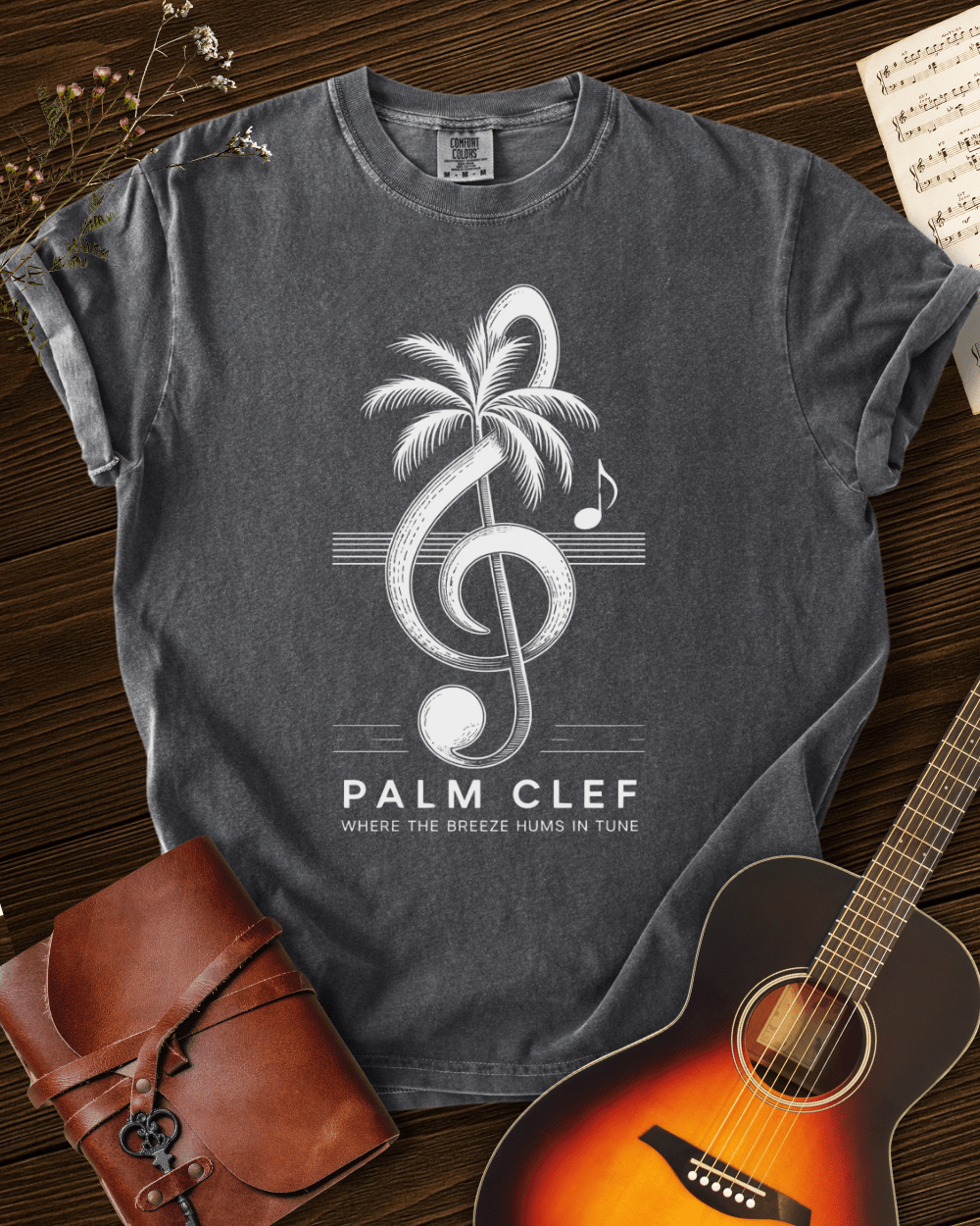 Palm Clef T-shirt Comfort Colors