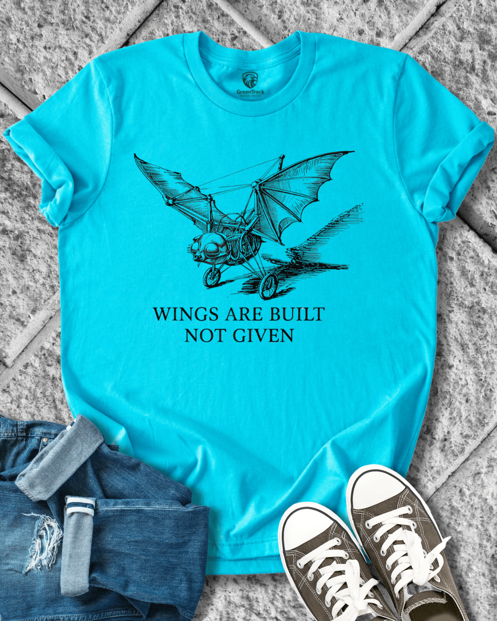 Wings Are Built-Hand Drawn Tee