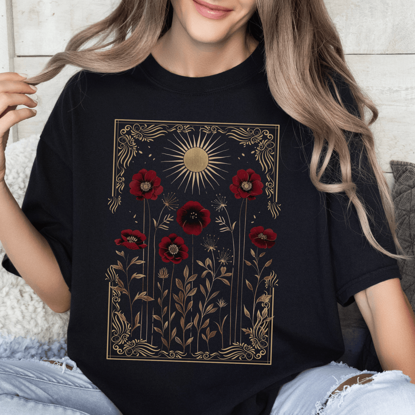 Sun Flowers Tapestry Tee