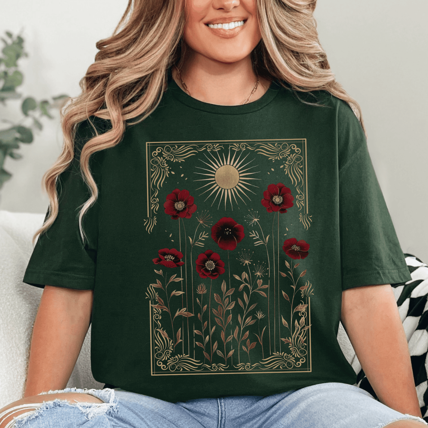 Sun Flowers Tapestry Tee