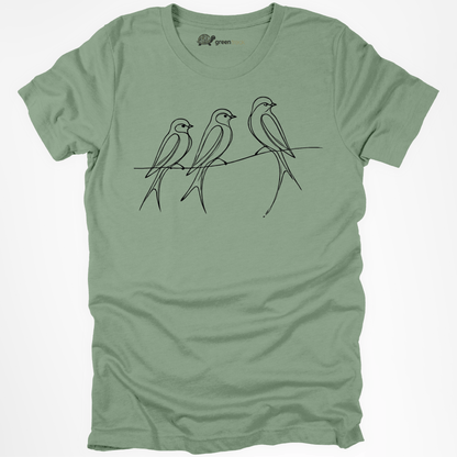 Three Birds on the Line Tee