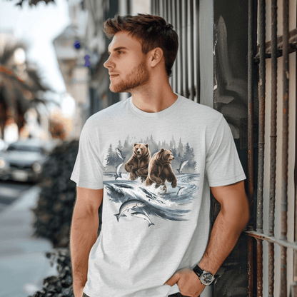 Bear Catching Salmon Tee