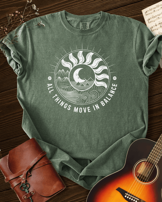 All Things Move in Balance T-shirt Comfort Colors
