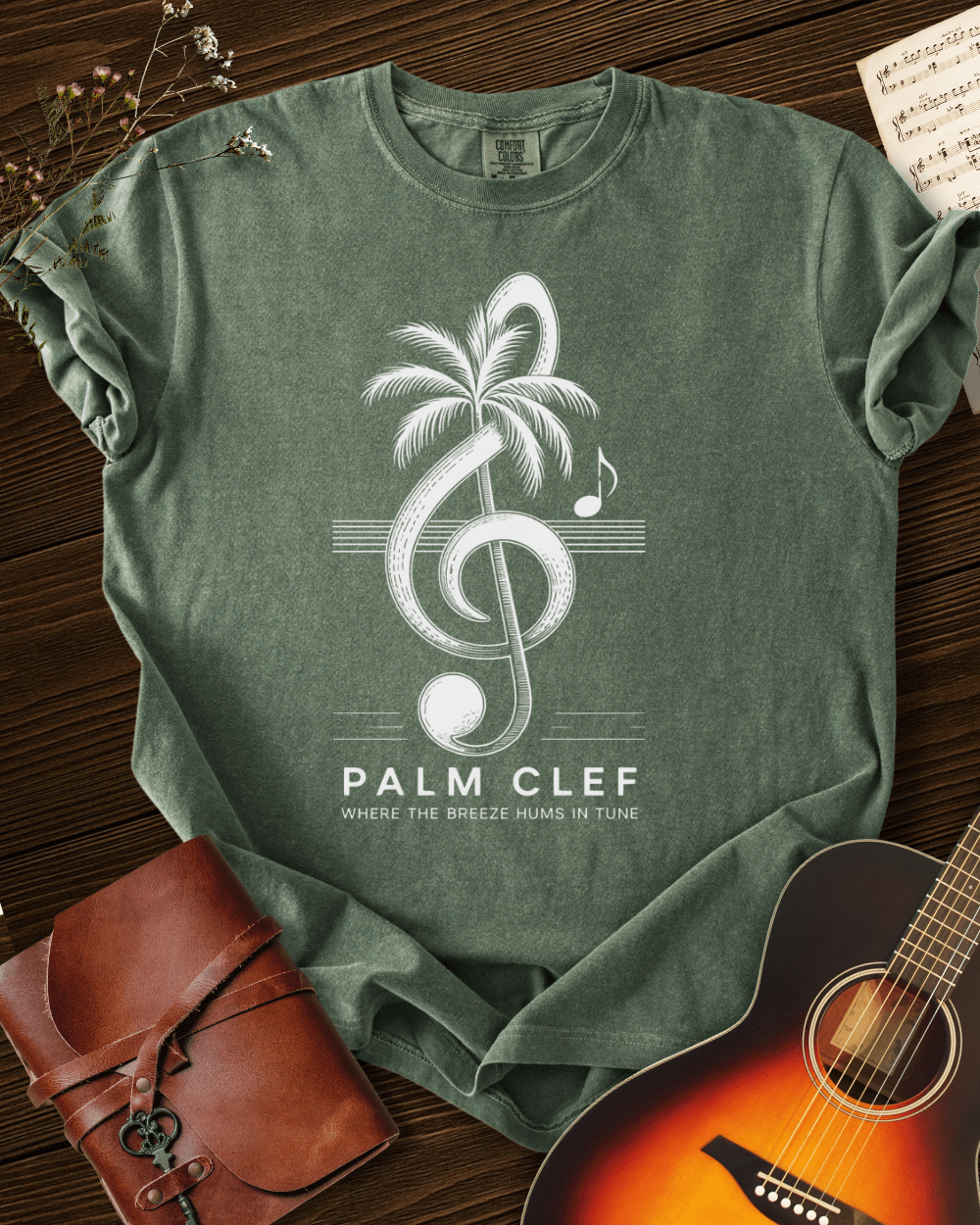 Palm Clef T-shirt Comfort Colors