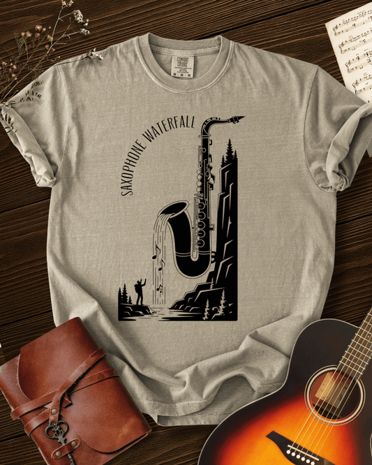 Saxophone Waterfall T-shirt Comfort Colors