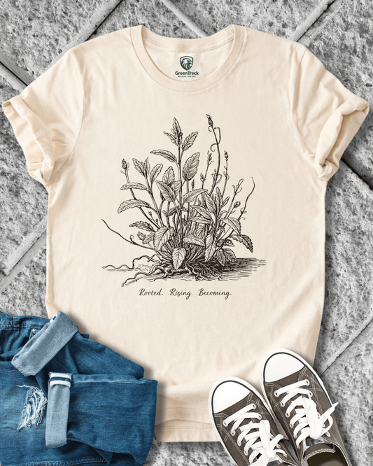 Rooted Rising-Hand Drawn Tee