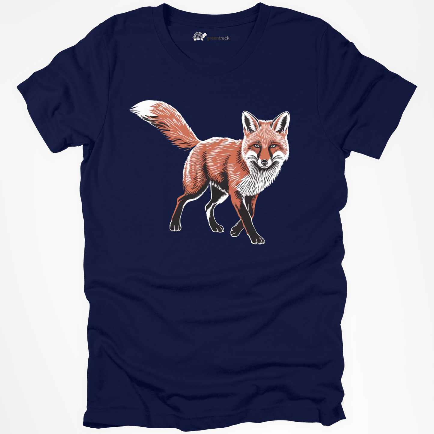 Red Fox in Black Socks Tee