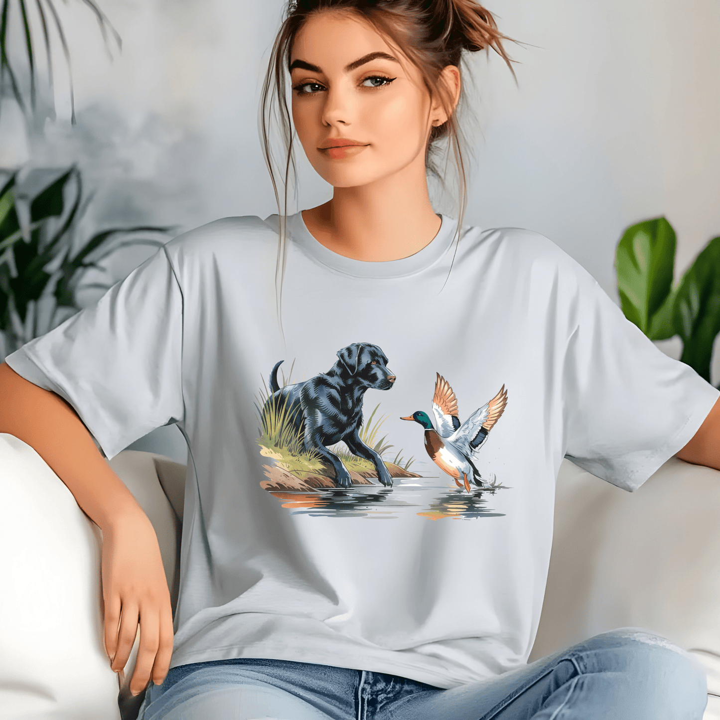 Labrador Retriever and Mallard Duck  Tee