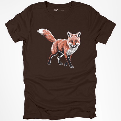 Red Fox in Black Socks Tee