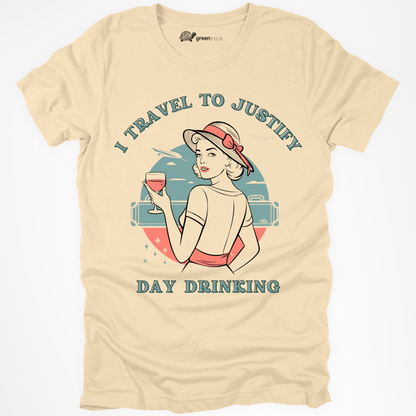 I Travel to Justify Day Drinking Retro Tee