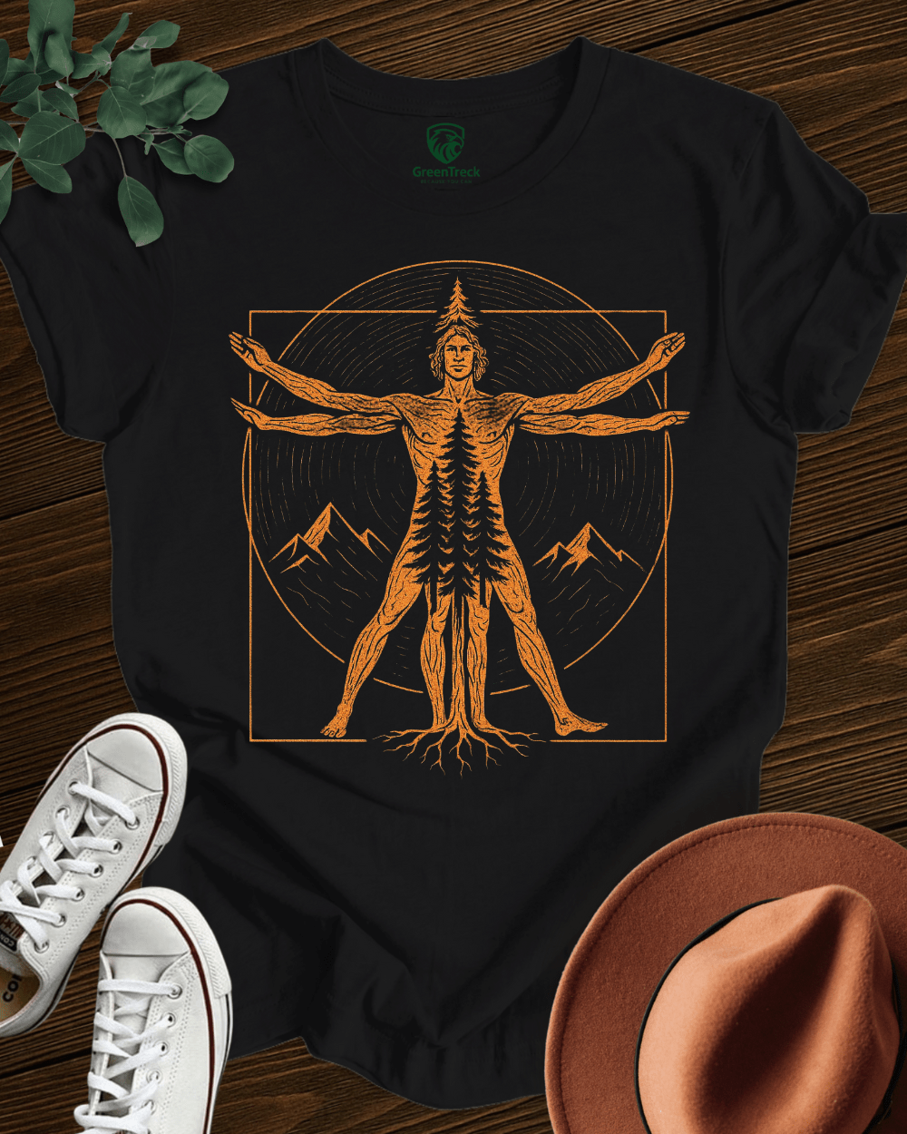 Vitruvian Forest Man Tee