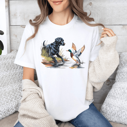 Labrador Retriever and Mallard Duck  Tee