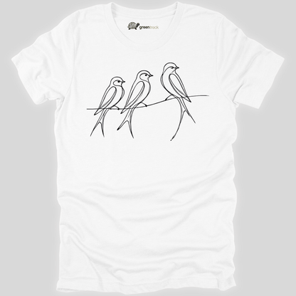 Three Birds on the Line Tee