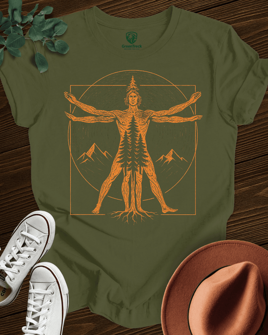 Vitruvian Forest Man Tee